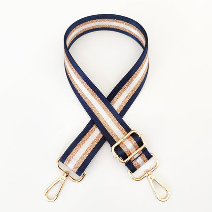 Bag shoulder strap crossbody bag with adjustable widened shoulder strap gold silk Women's bag with 3.8cm width