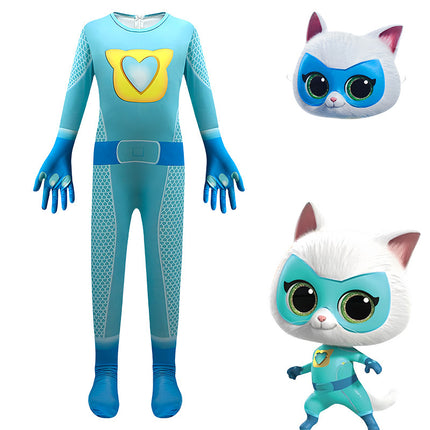 SuperKitties Super Kitten Team Super Cat Tight Jumpsuit cos costume Performance costume