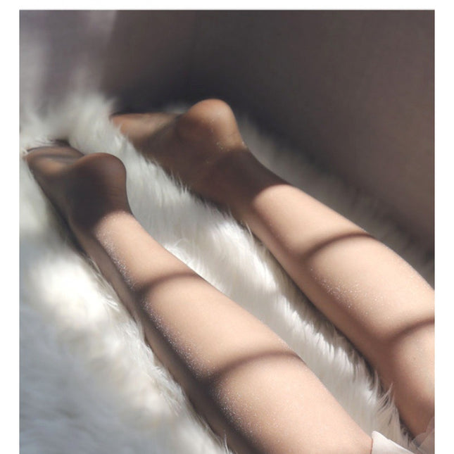 Factory Pearlescent Bright Stockings Women's Thin Flash Summer Ultra-thin Anti-hook Silk Base Stockings SK Shiny Women's Japanese and Korean One-Piece Hair