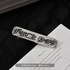 Clip one on the side of the letter