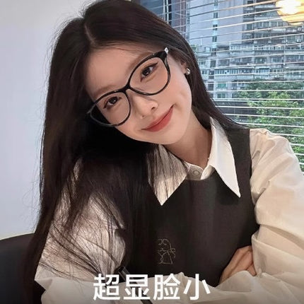 European and American retro cat's eye myopia glasses women's professional can be equipped with power lenses flat lens small frame eye frame