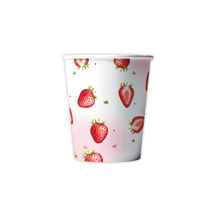New Summer Sweet Strawberry Party Tableware Paper Plate Disposable Tissue Paper Cup Tablecloth Summer Red Fruit