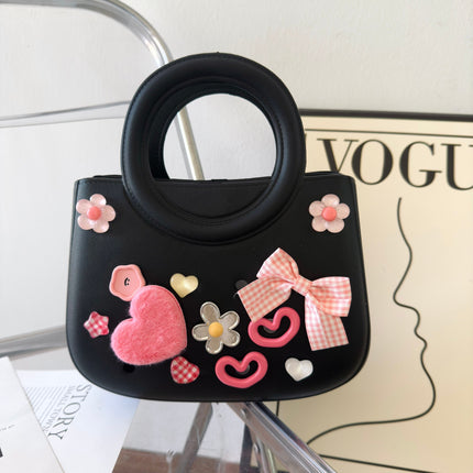 Cross-border new ladies handbag cartoon love fashion round travel storage bag eva hole bag beach bag