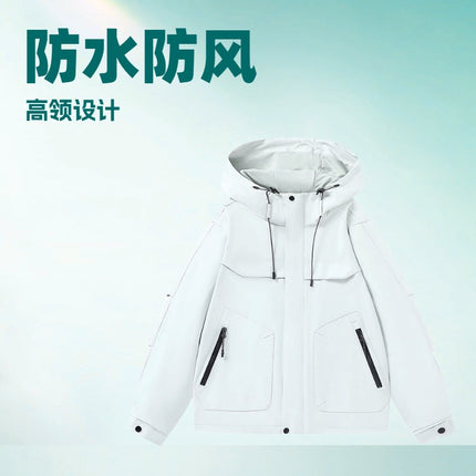Outdoor Sports Waterproof and Windproof High Collar Functional Jacket 2025 New Work Clothes Group Clothes