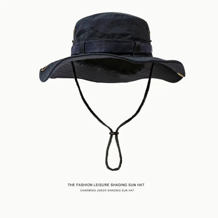 All-Match Western Denim Hat Men's and Women's Outdoor Mountaineering Summer Sun Hat Fishing Sunscreen Fisherman Hat Camping Breathable