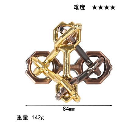 puzzle zinc alloy unlock Kong Ming lock magic alloy educational toys nine-chain intelligence unlock buckle full set