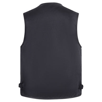 Spring and Autumn Multi-pocket Functional Photography Vest Fishing Waistle Outdoor Tooling Men's Vest Reporter Multi-pocket Horse Clip