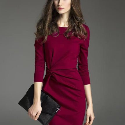 2025 New Celebrity Fashion Dress Long-Sleeved Slimming Look Elegant Ol Hip-Hugging Banquet Dress Skirt