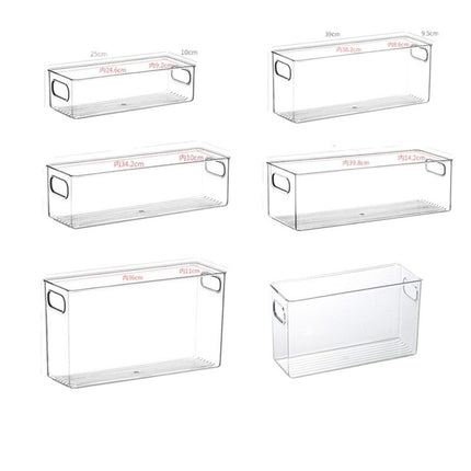 Desktop Storage Box Narrow Long Rectangular Acrylic Transparent Sundries Snack Drawer Divider Box Gap Storage Box