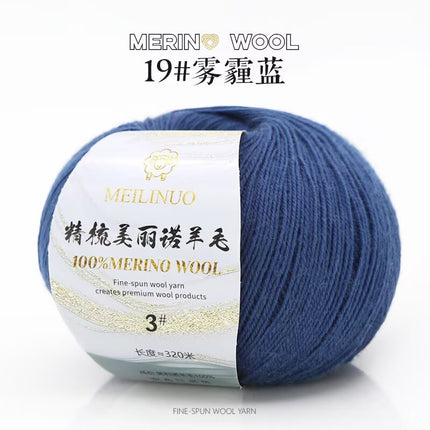 Cross-Border Wholesale Merino Combed Full Wool 50g Fine Pure Wool Hand-Knitted Crochet Sweater Scarf Thread