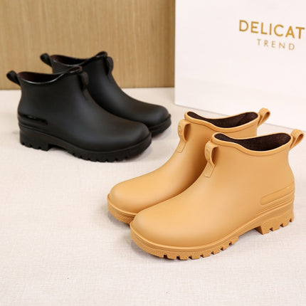 2024 cross-border new fashion rain boots men's couple outdoor waterproof shoes women's lightweight rubber shoes overshoes low-top rain boots