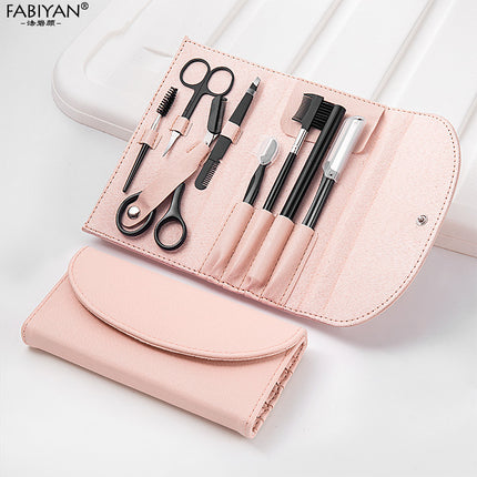 Eyebrow trimming 8 piece set beauty scissors eyebrow trimming suit beauty makeup multifunctional eyebrow clip eyebrow scissors full suit factory in stock wholesale