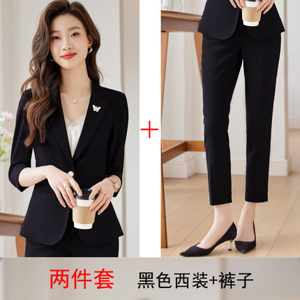 Suit Jacket with dress Women's Spring and Autumn Small Women's Suit with Pants Professional suit ol Work Clothes
