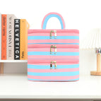 Blue and pink stripes