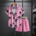 Zp051 foundation black coconut tree two-piece set / S