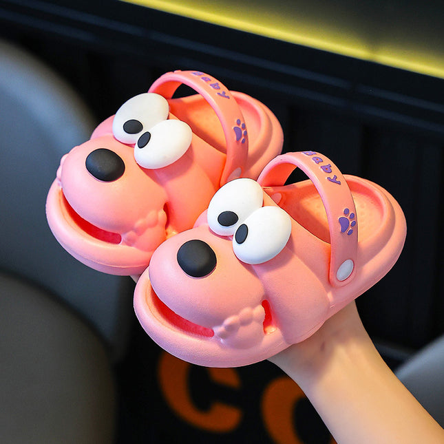 2025 new soft-soled indoor and outdoor non-slip boys rhubarb dog EVA hole shoes can be worn girls cute sandals