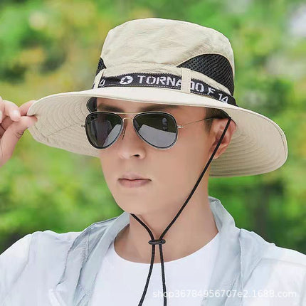 All-Match Western Denim Hat Men's and Women's Outdoor Mountaineering Summer Sun Hat Fishing Sunscreen Fisherman Hat Camping Breathable
