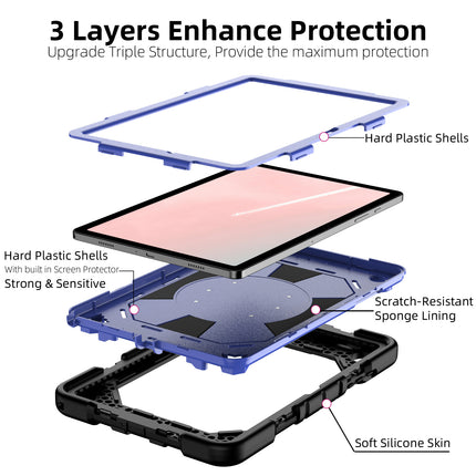 Suitable for Samsung Tab A9+ Tablet Protective Cover Satchel A9Plus Silicone Rotating Stand Kidsren's Anti-Fall Shell