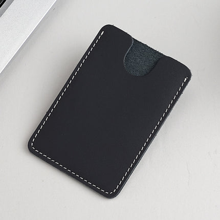 Full Top Layer Cowhide Card Holder Men's and Women's Mini Genuine Leather Card Holder Lightweight Soft Leather Credit Card Card Holder Protective Cover