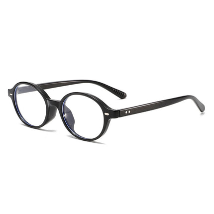 Fake Nerd-Style Oval Frame Women's Tortoiseshell Eyeglass Frames Ultra-Light Eyeglass Frames Plain Tr90 Factory Wholesale