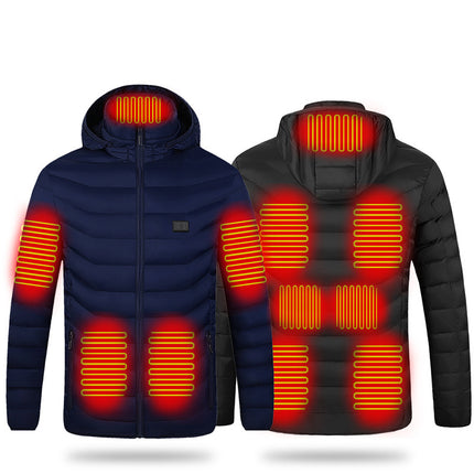 29Th District, 23Rd District, 11Th District, District 9 Heating Clothing, Winter down Cotton Jacket, Heated Cotton Jacket, Large Size Coat, Electric Heating Clothing, Cold-Proof