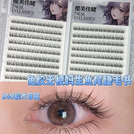 Cross-Border False Eyelashes Large Capacity Glue-Free Full Range of Lazy Eyelashes Collection Wholesale Customized European and American Glue-Free False Eyelashes