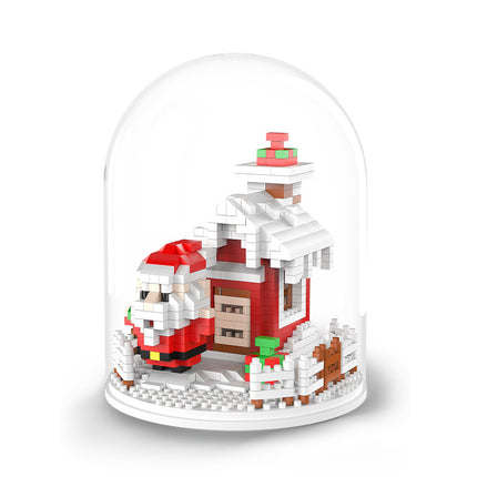 Christmas Gift Building Blocks Christmas Tree Ornaments Assembled Toys Santa Claus Building Blocks Small Particles Assembled Educational Toys