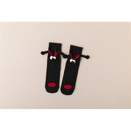 [in stock and fast delivery] Amazon temu AliExpress Cross-border Special for Embroidery Eye Holding Socks Magnetic Lovers Socks