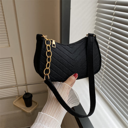 Women's Small Bag 2025 Winter Trend Retro Shoulder Bag Simple Fashion Crossbody Bag Stylish Underarm Bag for Women
