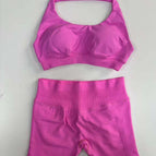 Flower pink bra and shorts set (new color) / Xs (european size is too large)