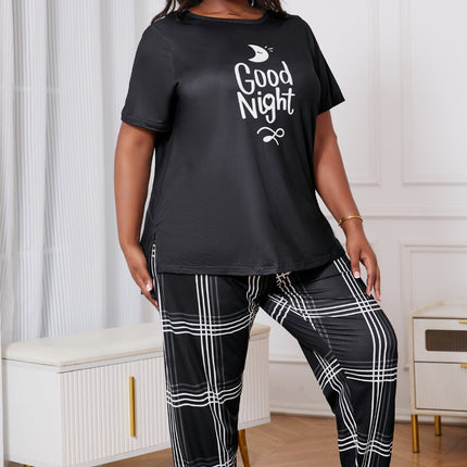Cross-border foreign trade wholesale plus size pajamas women's summer new loose comfortable printed short sleeve trousers pajamas suit