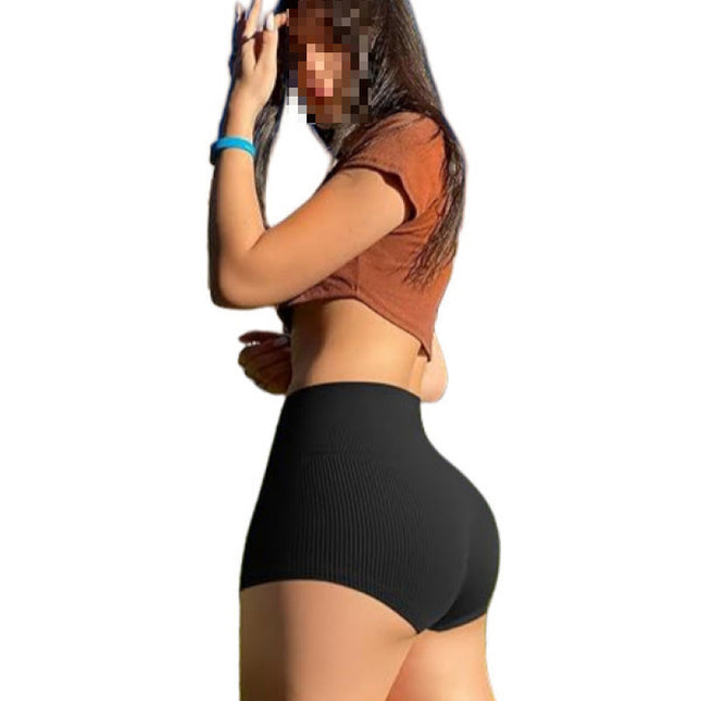 2025 Sexy Yoga Shorts High Waist Fitness Stretch Sports Seamless 2-Point Shorts Outer Wear Fitness Sports Shorts