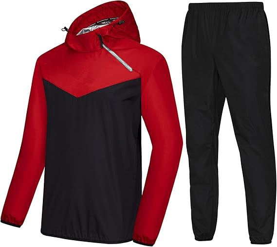 Cross-border Men's Sports Sweat-wicking Sauna Clip Overcome Hat Rustic Clothes Fitness Clothes Exercise Sports Sweat Clothes suit
