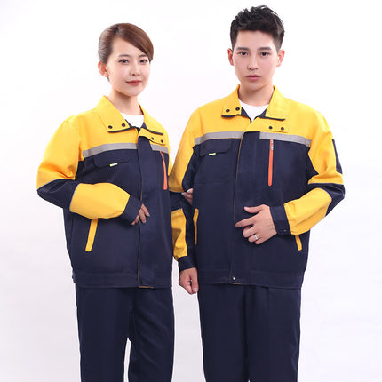 Spring, Autumn and Winter Seasons Long-sleeved Work Clothes suit Dirt-resistant Wear-resistant Work Clothes Factory Clothes Auto Repair Work Clothes Labor Insurance Clothes