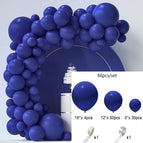 Macaron dark blue 86PCS (send glue ribbon ball chain)