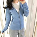 Linen blue slim fit sweatshirt / 2 yards = s
