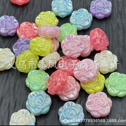 Acrylic light color plated AB colorful diy children beaded material candy AB colorful beads jewelry accessories