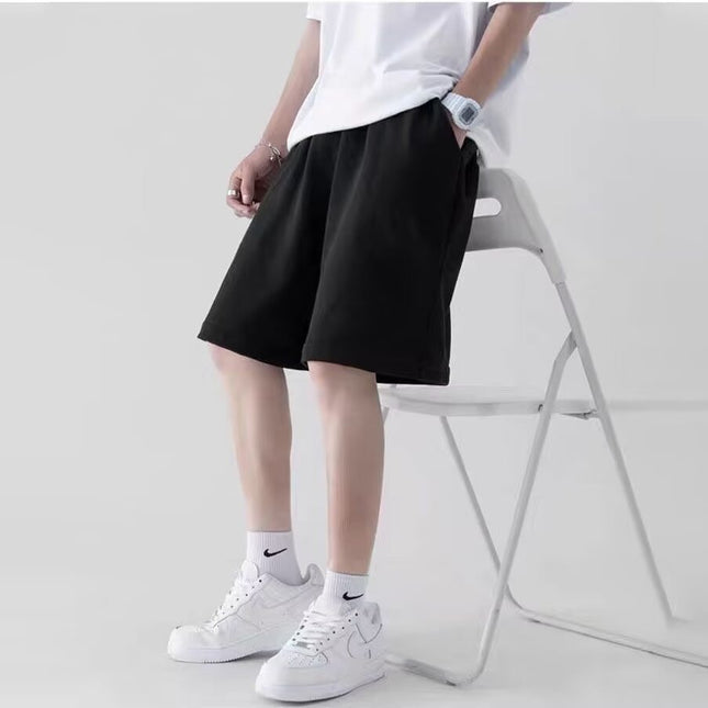 Summer New Casual Shorts Trendy Loose Fit Unisex Solid Color Sports Pants Plus Size Versatile Five-Point Shorts Trendy