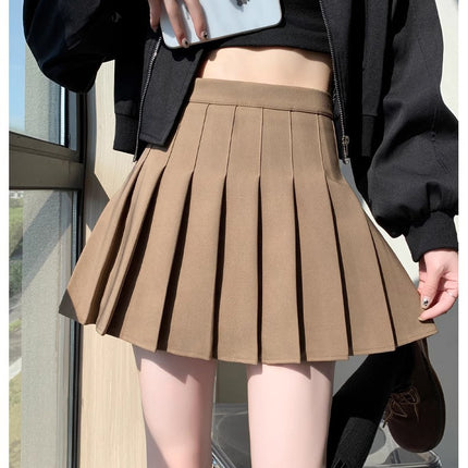 Pleated Skirt Women's Spring and Autum Outer Wear 2025 New High-Waist Slim Jk Short Skirt Student Petite A-Line Skirt