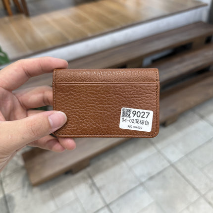 Cross-Border Foreign Trade New Genuine Leather Multi-Ring Binder Mirror Window Small Card Holder First Layer Cowhide Card Bag Document Storage Card Album Card Holder