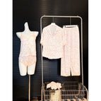 Pink flower four-piece set 103096 / M ( 40-50kg )