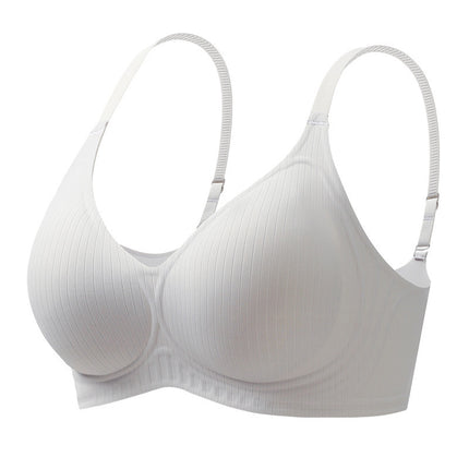 Seamless Underwear Women's Small chest push up flat chest big breast breast contracting anti-sagging wireless nude soft support bra