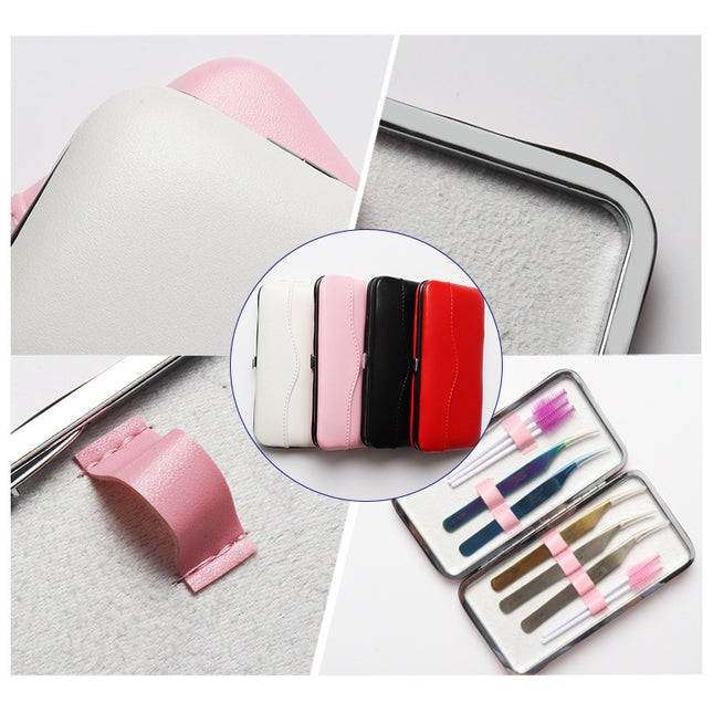 Wholesale eyelash tweezers tool storage bag grafting eyelash tweezers storage box portable protection storage bag 4 colors