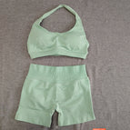 Tung brown green bra and shorts set / Xs (european size is too large)