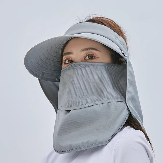 Sunscreen Hat Women's Summer UV-proof Face Mask Neck Protection Outdoor Riding Electric Bicycle Sun Hat