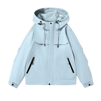 Outdoor Sports Waterproof and Windproof High Collar Functional Jacket 2025 New Work Clothes Group Clothes