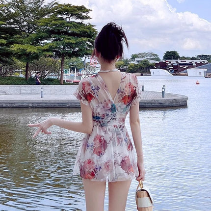 Swimming Suit Women's Summer 2025 New Hot Style Conjoined Conservative Belly Covering Slimming Swimming Pool Special Fashion Hot Spring Swimsuit