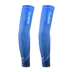 Sun protection sleeves-sports blue and black / One Size