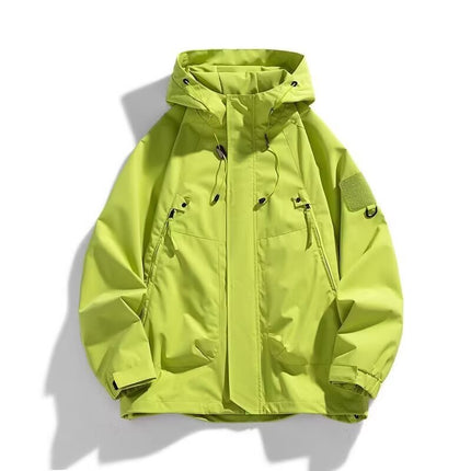 2025 Men's Jacket Spring and Autumn New Trendy Brand Loose Workwear Windproof and Waterproof Jacket Hooded Mountaineering Jacket