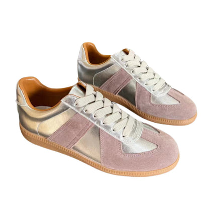 Internet Celebrity Popular Men's and Women's Couple Shoes, Versatile Trendy Shoes, Retro Sports White Shoes, Genuine Leather Moral Training Shoes, Men's Shoes